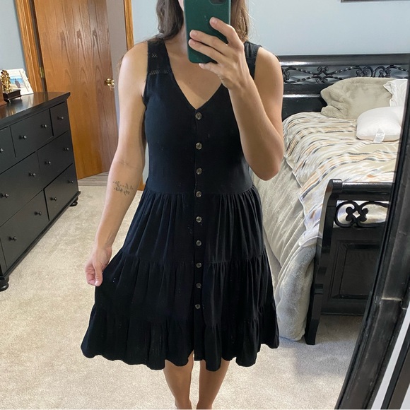 Next Black Tiered Dress - Picture 2 of 12